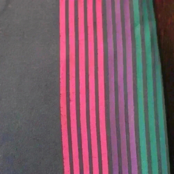 SPIRITUAL GANGSTER Teal Rainbow Stripe High Waist Full Length Leggings Women S - Picture 4 of 9